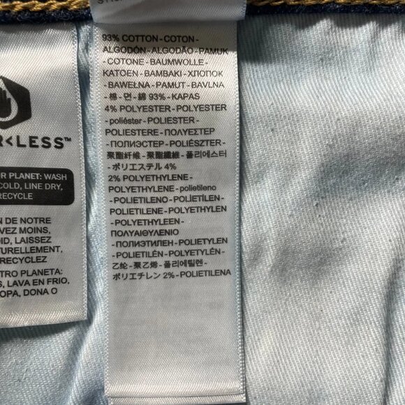 Levi's 512 Mens Blue Raw Denim Straight Jeans Tagged W44xL36 Meas. W42x32.5 - Picture 5 of 12